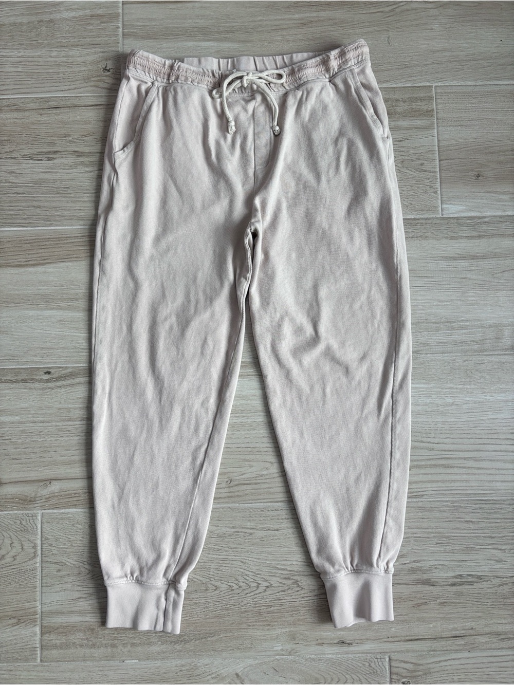 Aerie Jogger Pants Cream Beige Joggers Women’s Size Large